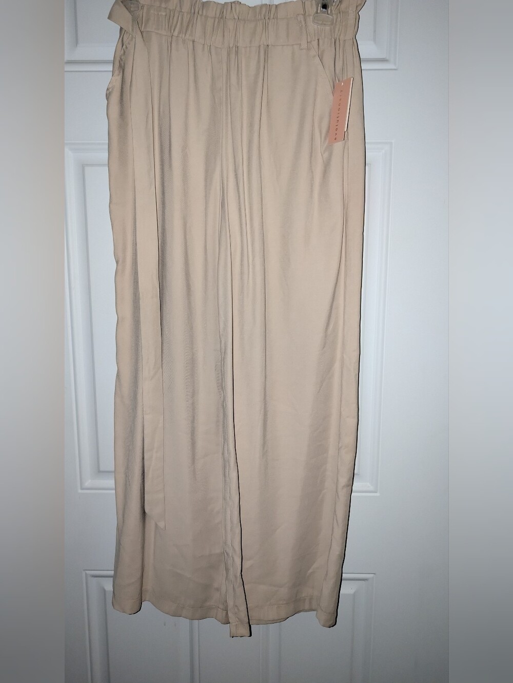 Evolutionary Paper Bag Style Dress Pants Size Large Tan NWT